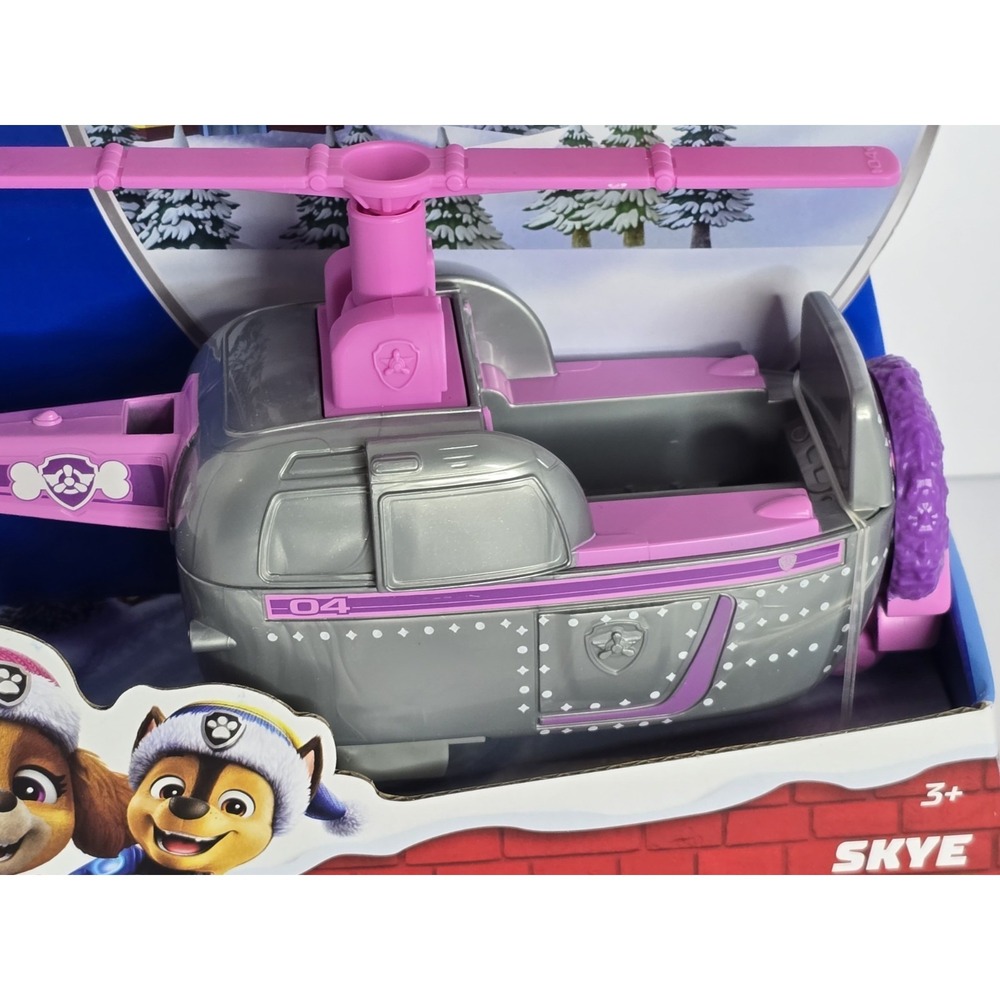 PAW Patrol Skye Holiday Helicopter W/ Collectible Figure Christmas Edition - Picture 4 of 4